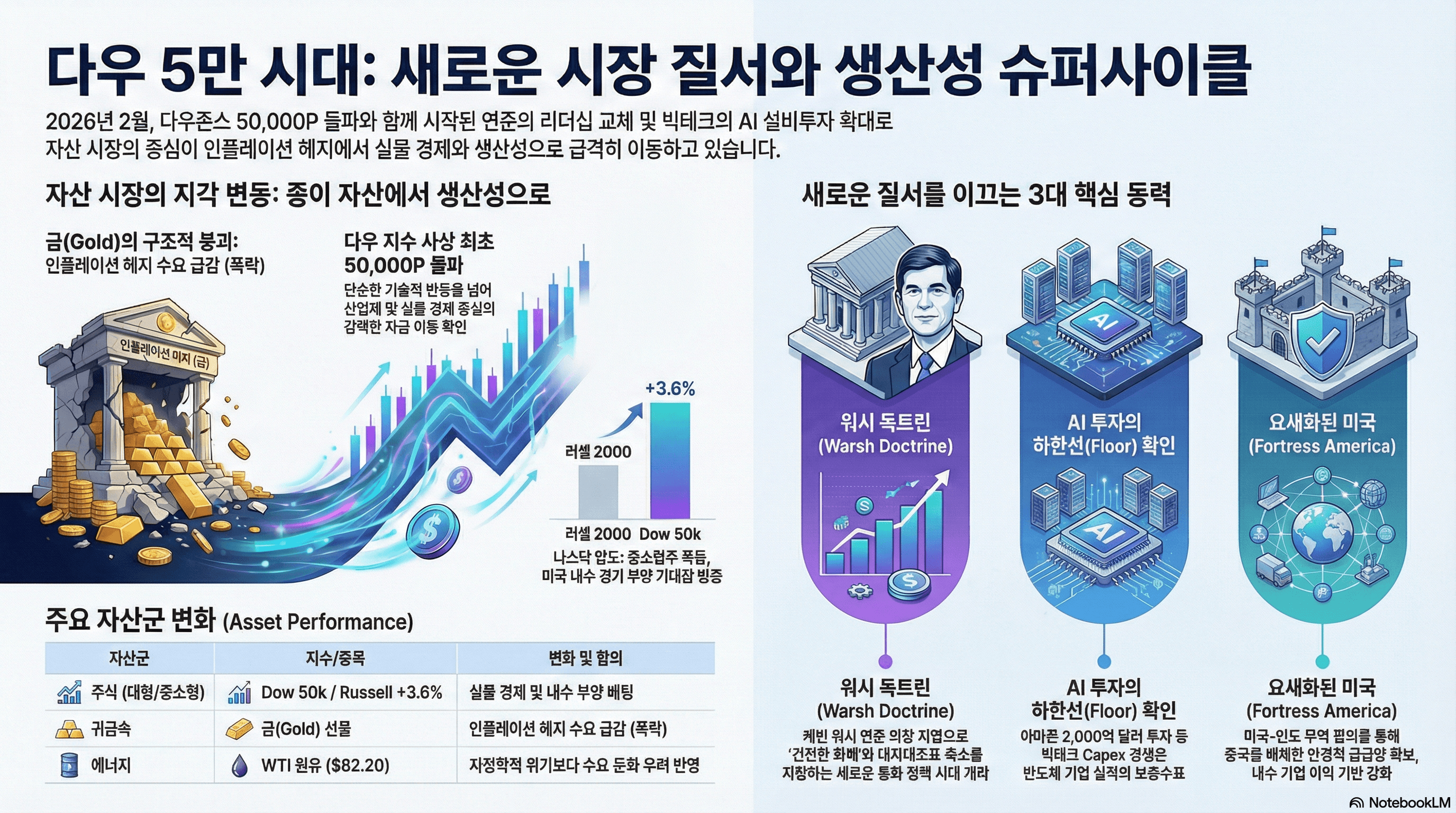 [일간 리포트] 다우 5만 돌파와 케빈 워시의 등장: 2026년 새로운 시장 질서 분석(2026.02.09)